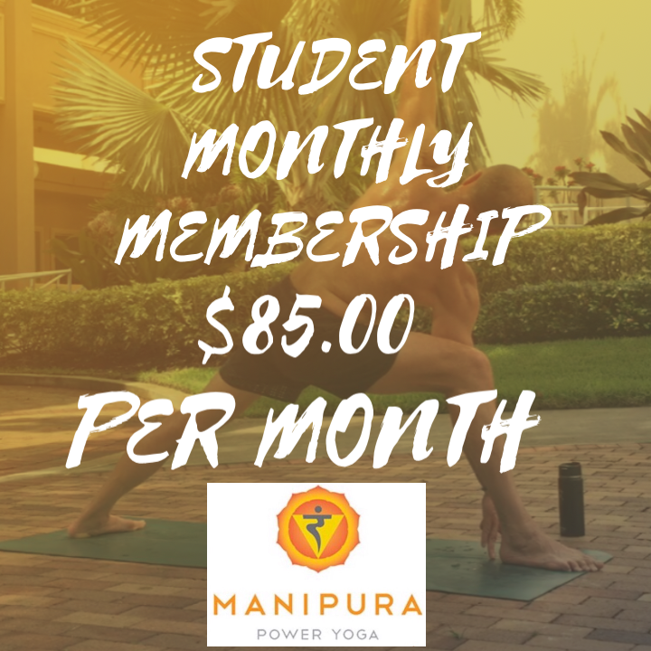 ManipuraYoga's tweet image. Our monthly membership pricing for students is $85.00 per month. If you are a student and come more than 9 times a month this is the pass for you.  ❤️🕉🙏 #Manipurapoweryoga #studentpricing