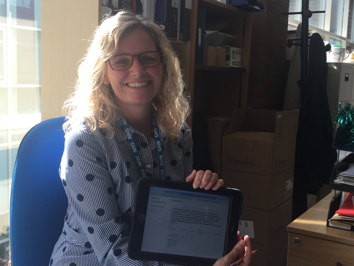 Change Champion Claire Read completing the OurFutureOurWay survey.  Didn't take her long to complete; only 10 questions.  Go on give it a go!
#ChangeChampions #WeAreLPT #OurFutureOurWay