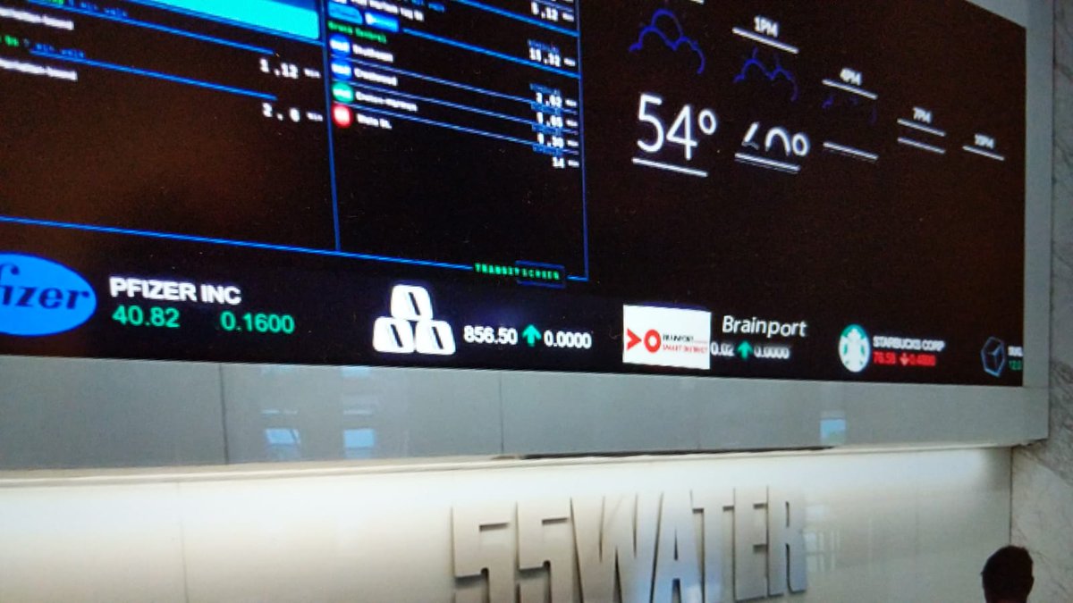 #brainport just went up 9% at stockmarket during meeting at DOT 55 water. #scny19