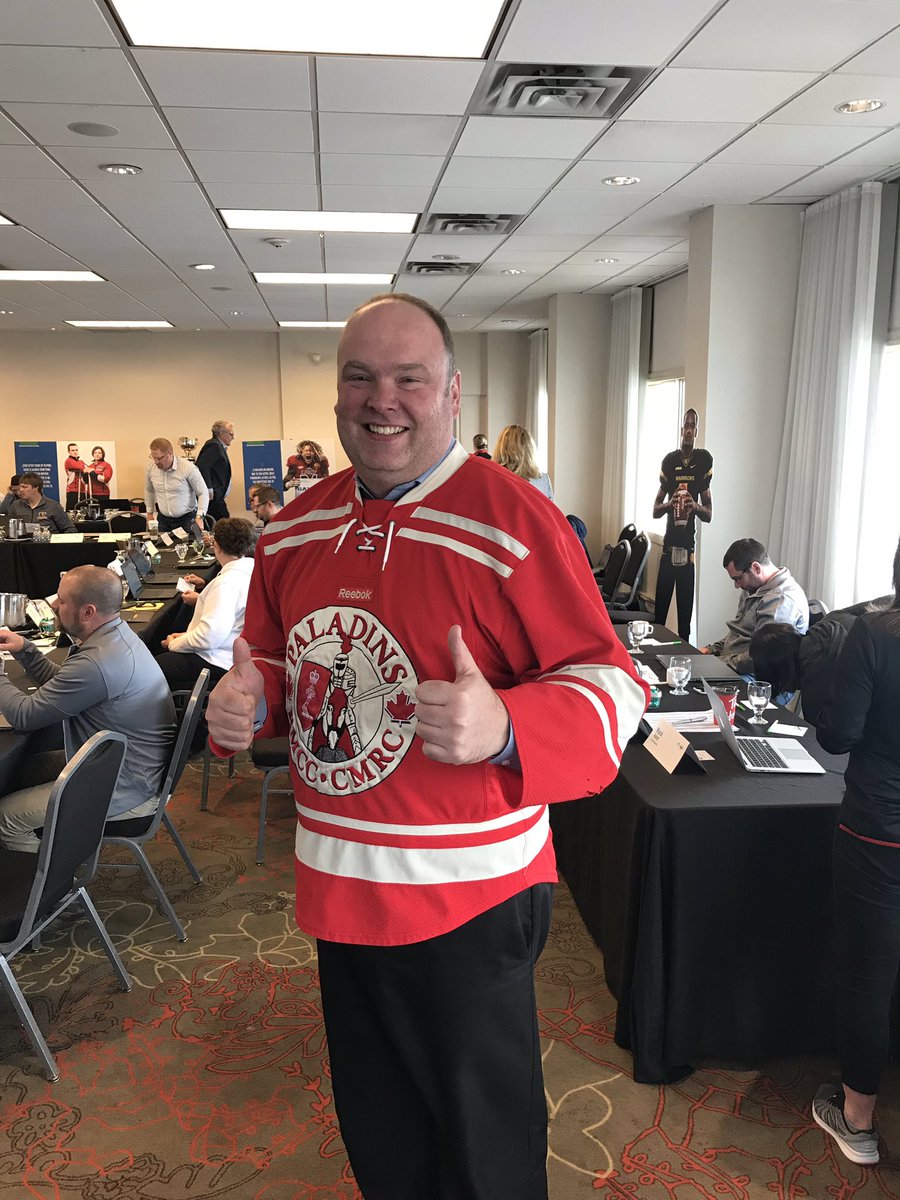 Like the Lannister’s from GOT <a href="/jeff_downie/">Jeff Downie</a> always pays his debts.  Who thinks he looks good in the red &amp; white?  <a href="/QueensMHockey/">Queen’s Gaels Men’s Hockey</a> <a href="/queensgaels/">Queen's Gaels</a> <a href="/RMCPaladins/">RMC Paladins CMR</a> <a href="/RMCMensHockey/">RMC Paladins Hockey</a>