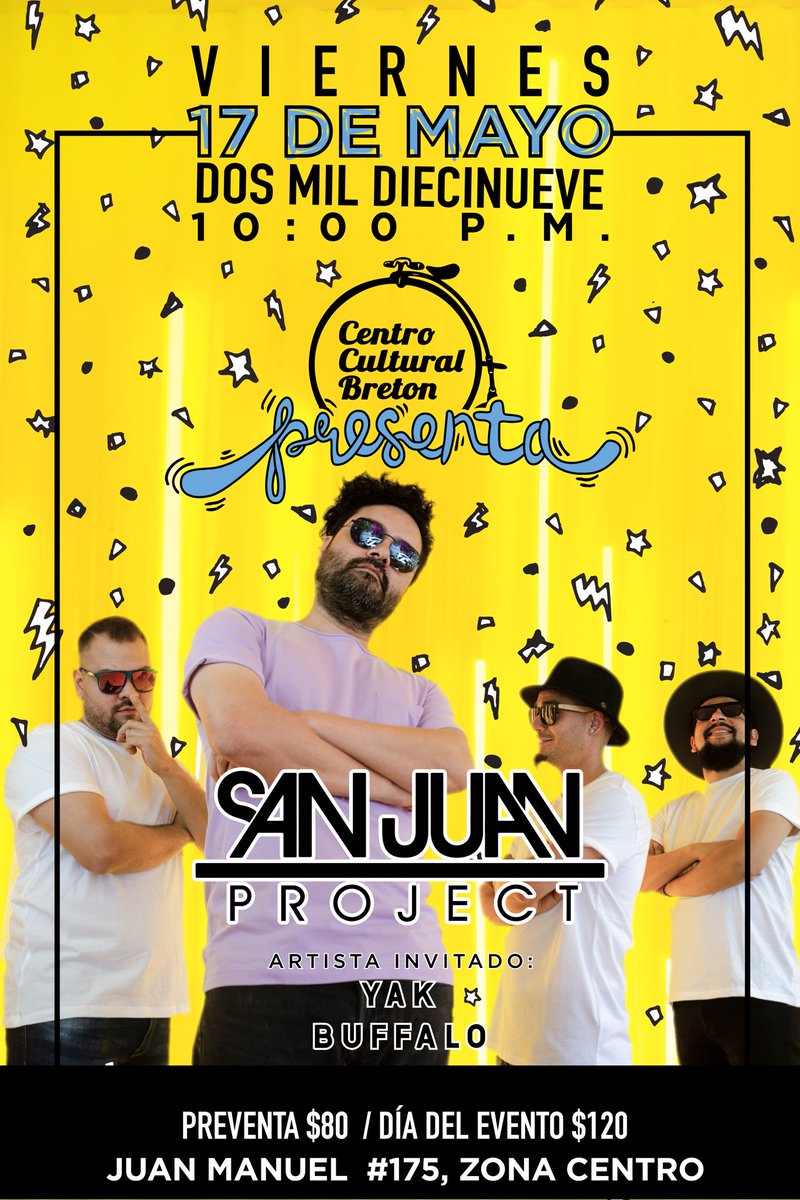 ¡Sorpesa! <a href="/YakBuffalo/">Yak Buffalo</a>  abrirá nuestro show de este viernes 👏🏻🎵🕺🏻