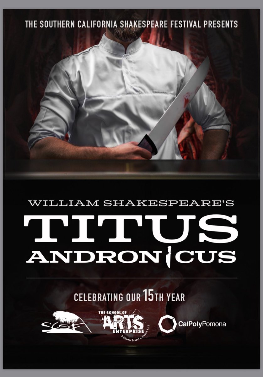 socalshakefest's tweet photo. #titusandronicus coming your way this summer for our 15th season. #Shakespeare #theater #scsf #Pomona https://t.co/pAQUH8PA6m