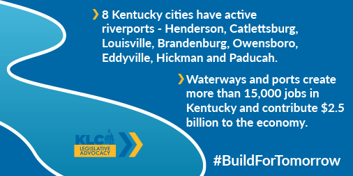 KyLeagueCities's tweet photo. It’s National Infrastructure Week. Did you know KY has 8 riverports? They are a valuable transportation resource for the state &amp; important to cities like @CityofOwensboro, @HendersonKY &amp; @PaducahCity. Investing in the vital assets is a great way to #BuildForTomorrow.@PadRiverport https://t.co/fKSUGDtZFF