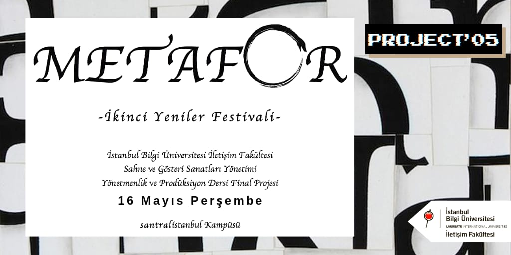 project_bilgi's tweet photo. Yarın Project'05,  Metafor Performans Festivali ile karşınızda! Tüm gün sürecek etkinliğe hepiniz davetlisiniz. #project05 #metafor https://t.co/HvWtYIA47A