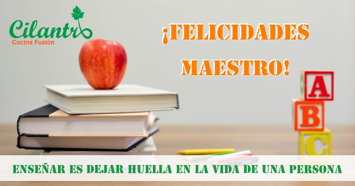 Cilantro_Tuxtla's tweet photo. Feliz día maestras y maestros
#DiaDelMaestro #Chiapas #CilantroTuxtla #Tuxtla https://t.co/PPDgzIfraP