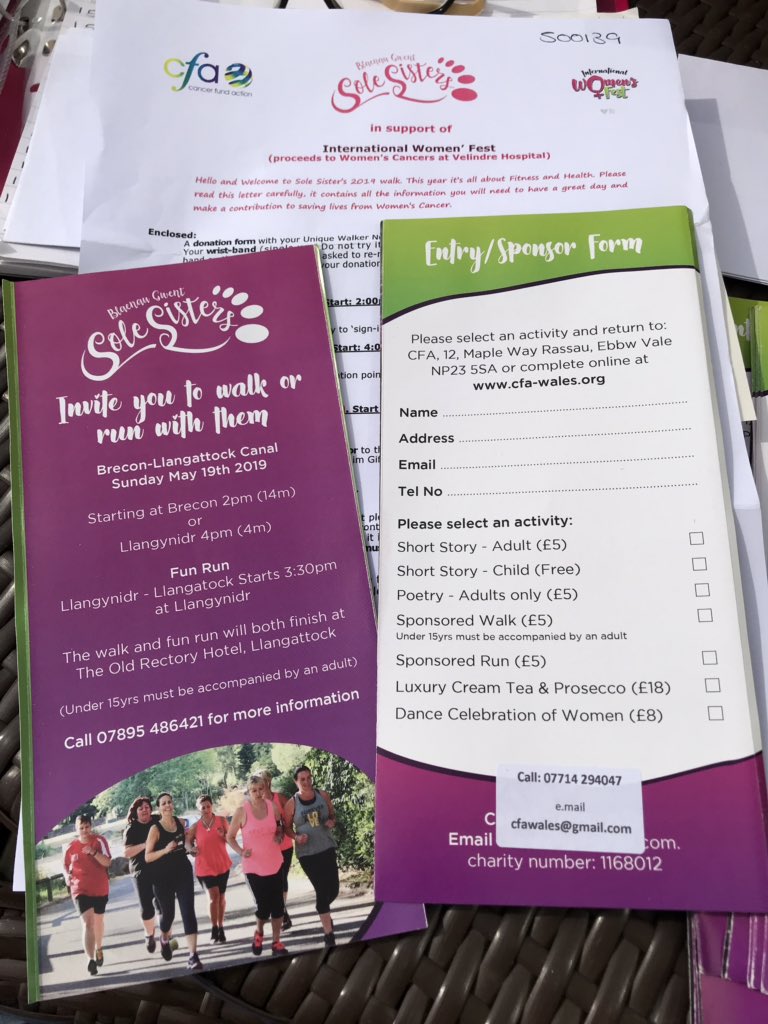 Have you signed up for our Canal walk / fun run for <a href="/Velindre/">Velindre Cancer Centre Fundraising</a> 
Registration closes tomorrow #fundraising #velindre
