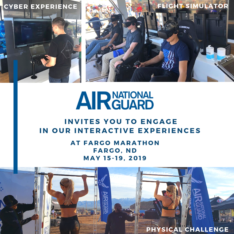 ANG_Recruiting's tweet photo. Attention, #RoughRiderState! Find the ANG BEAST in #Fargo May 16th-18th! @FARGO_MARATHON with the @ND_Air_Guard #NDANG #ANGEvents #GoANG #FargoMarathon #119thwing https://t.co/a3TPWHjmVw