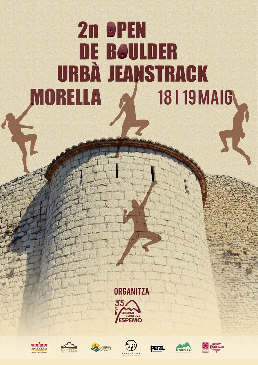 Més de 100 participants competiran al 2n Open de Boulder Urbà JeansTrack Morella
comarquesnord.cat/2019/05/14/mes…
#infolocal @jeanstracksport <a href="/seespemo/">Societat Esportiva ESPEMO</a> #Morella #ElsPorts