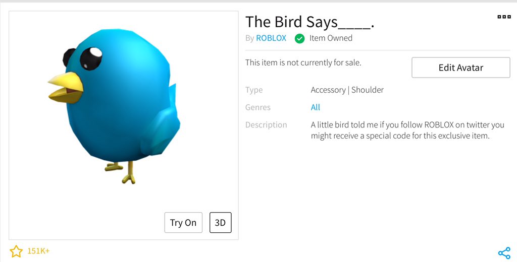 roblox code for the bird says