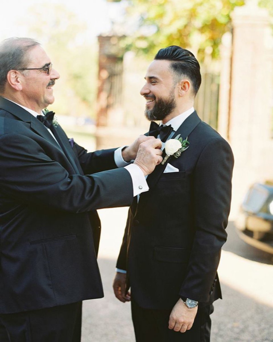 Special son and dad moments like this one are ones you'll cherish forever 👔 #IMPACTWeddings #Groom #FatherOfGroom #Tux