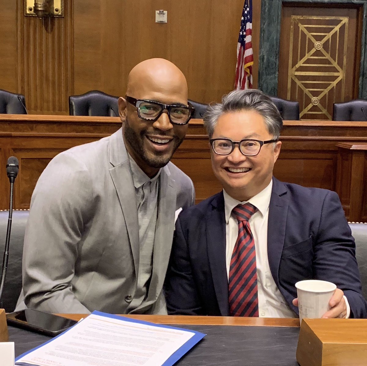 family_equality's tweet photo. Today we’re at the US Senate briefing Senators and their staff on ending anti-LGBTQ discrimination in #adoption and #foster care.
Thanks to special guests @Karamo and @AlecMapa who are joining us and providing testimony today! https://t.co/7ThmnfZpef