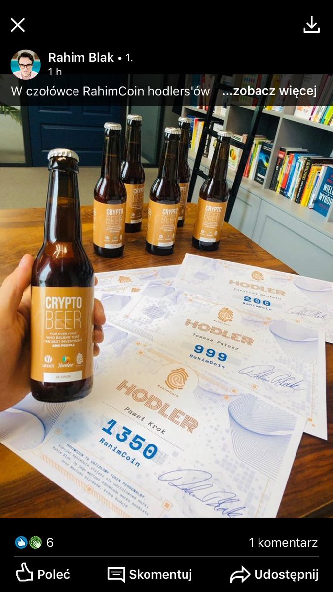 Robert_Marczak's tweet image. Halko #RahimCoin’ersi! Wbija ktoś jutro na Rahimowy kwadrat? Bedo certyfikaty i crypto piwo.