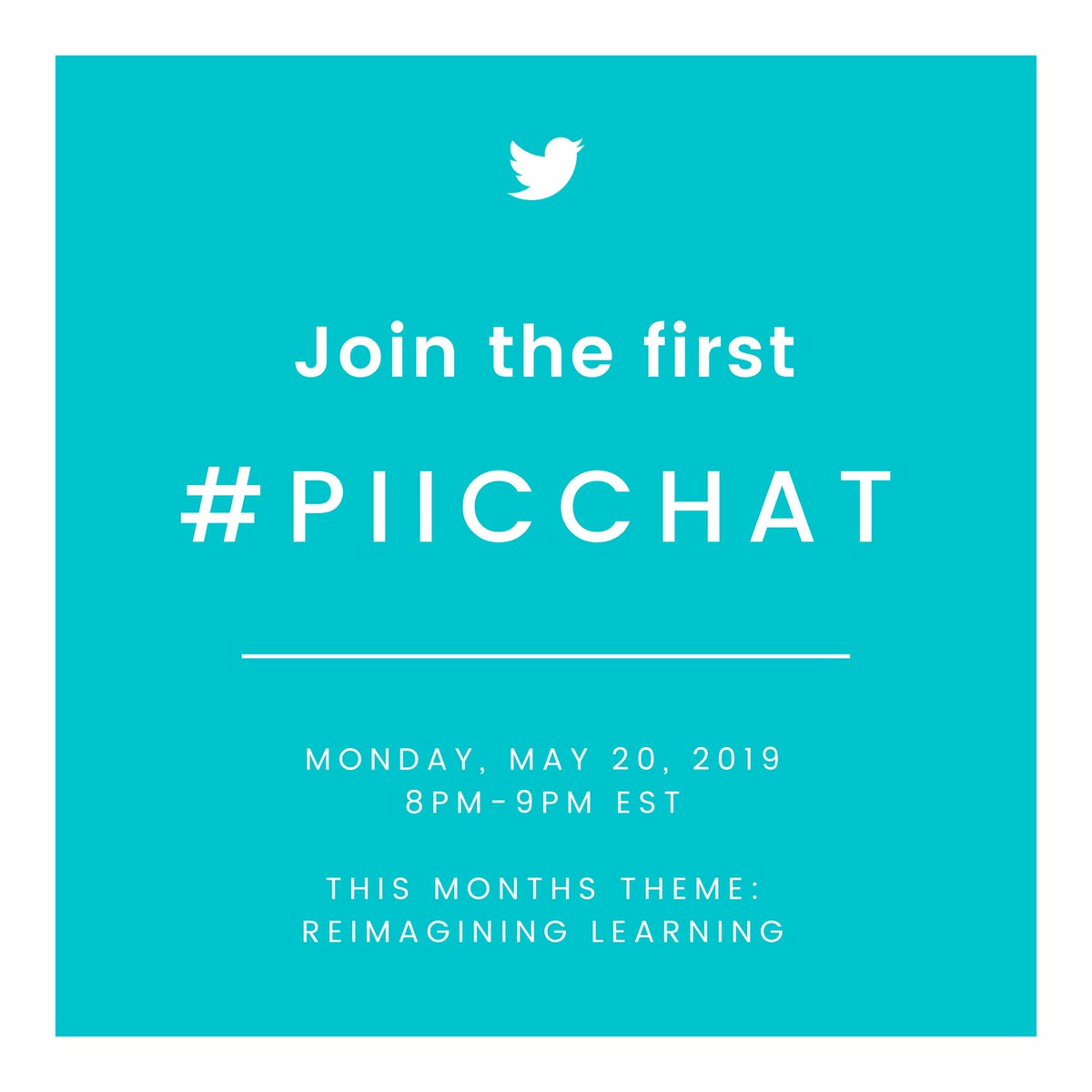 Join us for our first #PIICchat on Monday, May 20th 8-9 PM to discuss Reimagining Learning! <a href="/PIICcoach/">TPIIC</a> Chat will be moderated by <a href="/LitCoachJackieW/">Jackie Wynkoop</a> and <a href="/denninespin/">Dennine C Leschinsky</a> #PAcoach #PAproud #PIIC