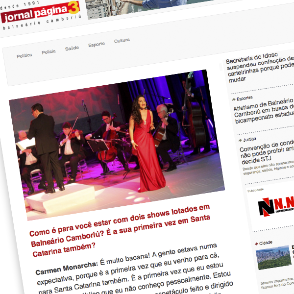 Ainda sobre os espetáculos de Balneário Camboriú! Felizes em divulgar uma música de emoção por esse nosso Brasil!  
.
👉Leia a matéria completa em: pagina3.com.br/cultura/2019/m…
.
#carmenmonarcha #balneariocamboriu #reportagem #soprano #musicaclassica #cantoralirica #édobrasil