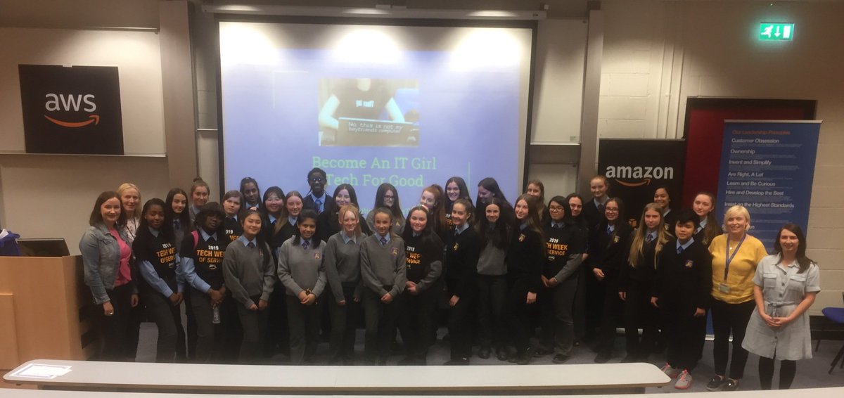 Thank you @WeAreTUDublin and @BecomeAnITGirl #AWSinCommunities 
Girls @stmarkscs1977 had a great day. Very inspiring to hear how tech can be used to make the world a better place #TechForGood