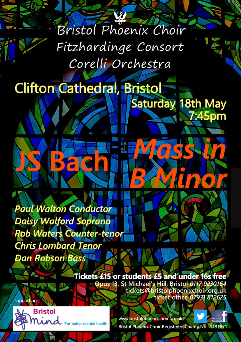 We had a great rehearsal last night with @FitzConsort  Now all we need are our wonderful soloists and orchestra - and you! If you love music don't miss the chance to hear this astounding piece on Saturday @clifton_cath 7.45, tickets available at the door