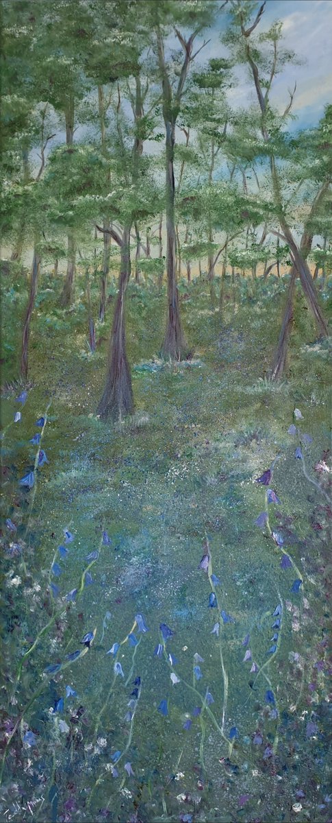 'Lesingey Blue' _ just getting out of a few months creative block #cornwall #lesingeyround #penzance #kernow #art #artforsale #artists #oilpainting #landscapepainting #painting #artlovers #woods #creative #cornwallartists #artistsontwitter #contemporaryart