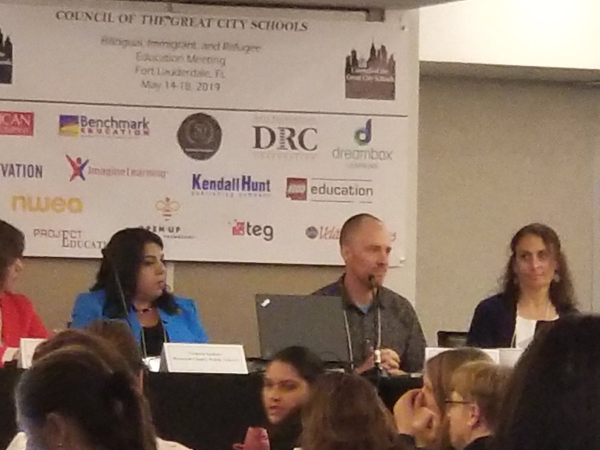 Laura11_24's tweet photo. "English Language Learners CAN achieve at HIGH levels with the RIGHT supports" -Nicole Knight, ELL&amp;Multilingual Achievement Executive Director of Oakland Unified School District #BIRE19 @GreatCitySchls https://t.co/PQfTtyWfDN