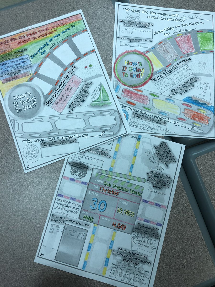 mrsleighmathews's tweet photo. It may be the last full week of school, but we are still chugging along with our movie 🎥 study! Finalizing doodle notes and working on a themed movie poster 👍🏻 #lp7th #studentengagement https://t.co/qoib1tSqH6