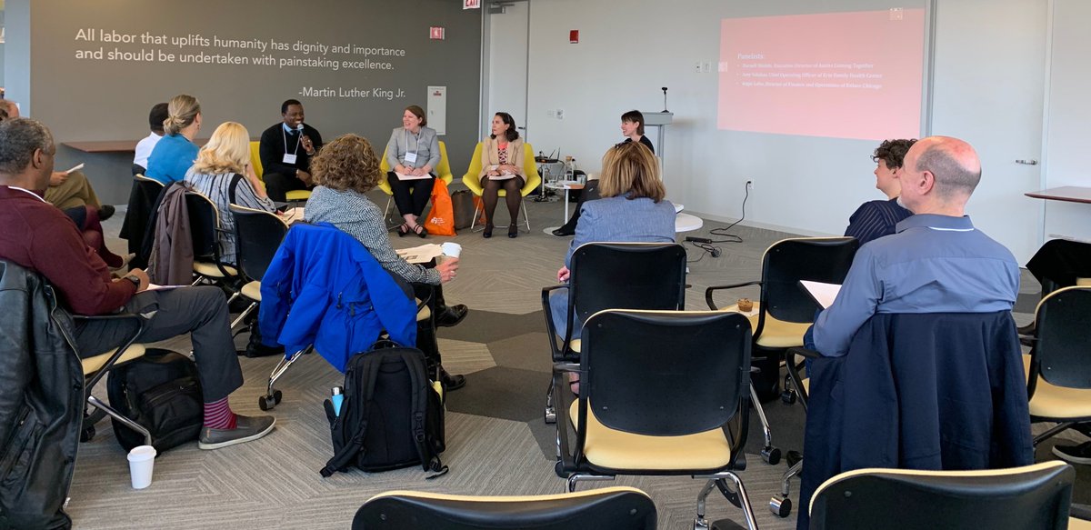 IFFcdfi's tweet photo. Last week we hosted a panel discussion all about nonprofit facility planning, and so much more.
A big thank you to the @PolkBrosFdn for your support, and to our panelists from @ACT_Chicago, @ErieFamHealth, and @EnlaceChicago! #Chicago #SmarterSpaces https://t.co/W2ks62CfGo