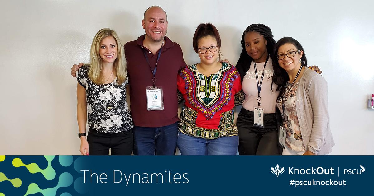 WeAreVelera's tweet photo. The Dynamites from @SDFCU and Community First Credit Union #PSCUKnockOut https://t.co/w1FWnrdaj3