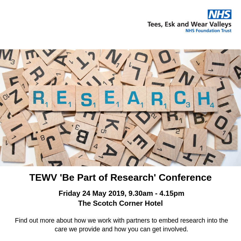 TEWV's tweet photo. We work in partnership with @UniOfYork @YorkStJohn & @UniofNewcastle to ensure we are at the forefront of healthcare research. Find out more about our work at our ‘Be Part of Research’ Conference on 24 May https://t.co/Ln7gwmR0cB @TEWVresearch #TEWVResearch #BePartofResearch https://t.co/gcDLz8Fgpf