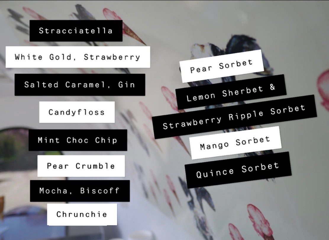 Palette and Pasture (@palette_pasture) on Twitter photo This weekends flavours in the ice cream parlour 🍦🍦Open Friday to Monday 11am to 5pm 🍦🍦
#gelato #farmgate This weekends flavours in the ice cream parlour 🍦🍦Open Friday to Monday 11am to 5pm 🍦🍦
#gelato #farmgate
