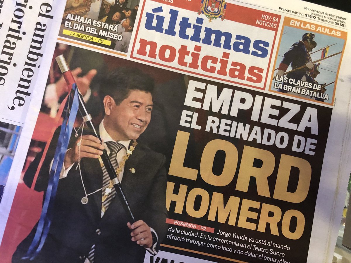 estebanavila's tweet photo. Memorable portada de UN de hoy. https://t.co/yGqvRPxm3s