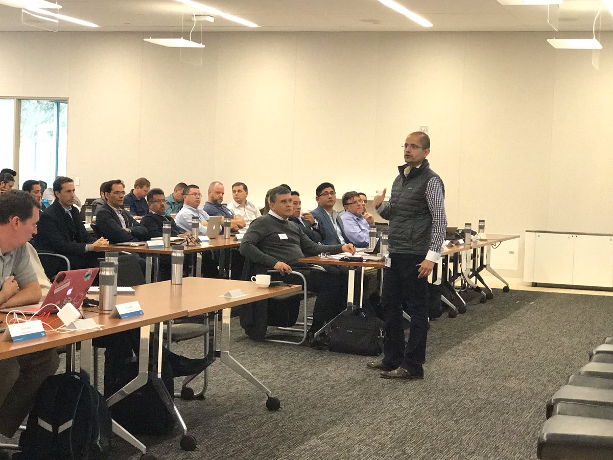vmelgar13's tweet photo. Great time with CTOs /Engineering Leaders from Latin American Partners joining us at #LatamTLC2019 , this week happening our 6th annual event in SJC. Thanks @nsheth_ahimsa for sharing @CiscoPartners how to empower customers with Innovation.Together we can lead Perform/Transform. https://t.co/Ysz9de7fOl