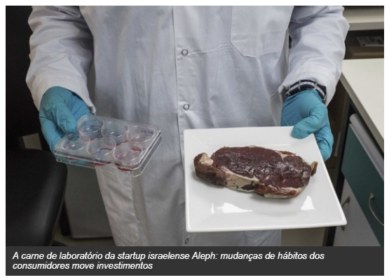 Eco4u's tweet photo. Nos laboratórios, acarne do futuro está quase no ponto: "a carne ainda é carne, mas não há animais abatidos nem a emissão de gases de efeito estufa." - https://t.co/w7jbMUpsec https://t.co/cGns7sAJYm