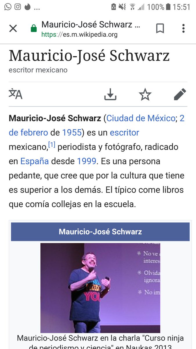 <a href="/KaseO_real/">KASE.O</a> Pues al señor Mauricio pedante le ha quedado una buena Wikipedia 😁🤣🤣😂😂.