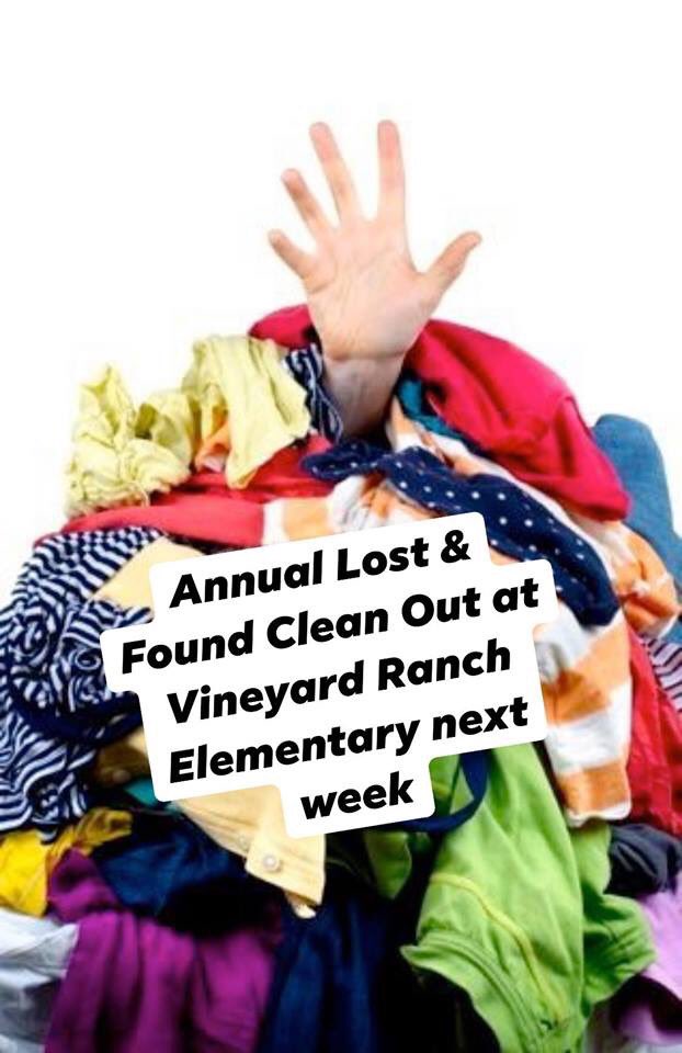 Missing water bottle? Vanished hoodie? Disappearing lunch bag?

Next Friday all items not claimed from the Lost and Found will be donated. 

So take a second to reunite with your missing items before FRIDAY, MAY 24th!