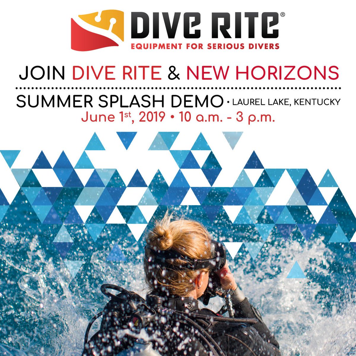 New Horizon Dive Center's Annual Summer Splash Demo is on Sat. June 1st.
-
Come out to see us and demo all of the coolest Dive Rite gear!
#scubadiving #diverite #laurellake #girlsthatscuba #scubagear