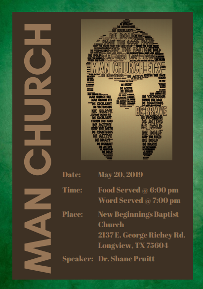 ManChurchETX's tweet photo. MONDAY NIGHT!! LETS GO MEN! We need to show up @nbbc_tx Gilmer with a huge presence! God is going to move in our hearts in an amazing supernatural way! BRING SOMEONE with you!  #dowork @shane_pruitt78 @connorbales @toddkaunitz https://t.co/BmbnoeLLZx