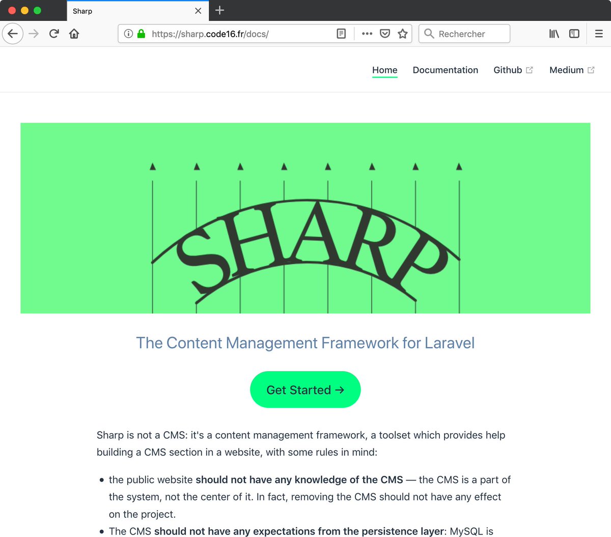 dvlpp's tweet image. Sharp for @laravelphp now has a landing page, and a documentation website! 🥳 #laravel #laravelpackage #contentmanagement