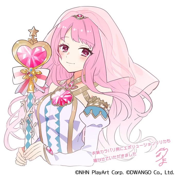深夜にすみません。改めまして #コンパス 5月マルコス'55シーズンの報酬カード描かせていただきました!さらに衣装カラバリ用にエボリューション☆リリカも描き下ろししています(ゲーム内では反転されている…??) あわせて宜しくお願い致します! 