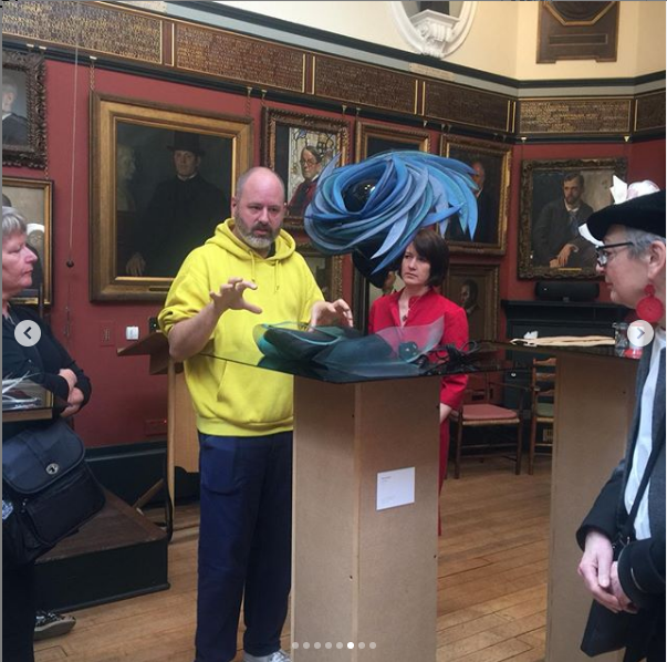 Last week I attended the Craft of Millinery hat exhibition for London craft week to see all the amazing hats chosen this year as well as attended a talk by the amazing Rachel Trevor Morgan Milliner to her Majesty The Queen. Edwina Ibbotson and Noel Stewart! Other Milliners also
