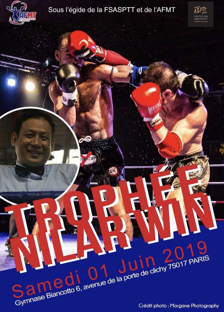 Prochaine échéance organisé par l’AFMT le trophée Nilar Win le samedi 01 juin à Paris 👊🏽

Trophées Nilar Win FSASPTT/AFMT + Assaut Juniors débutants, Classe C débutants et Vétérans