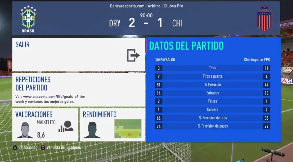 +3 ante un rival fuerte como @ChireSports
