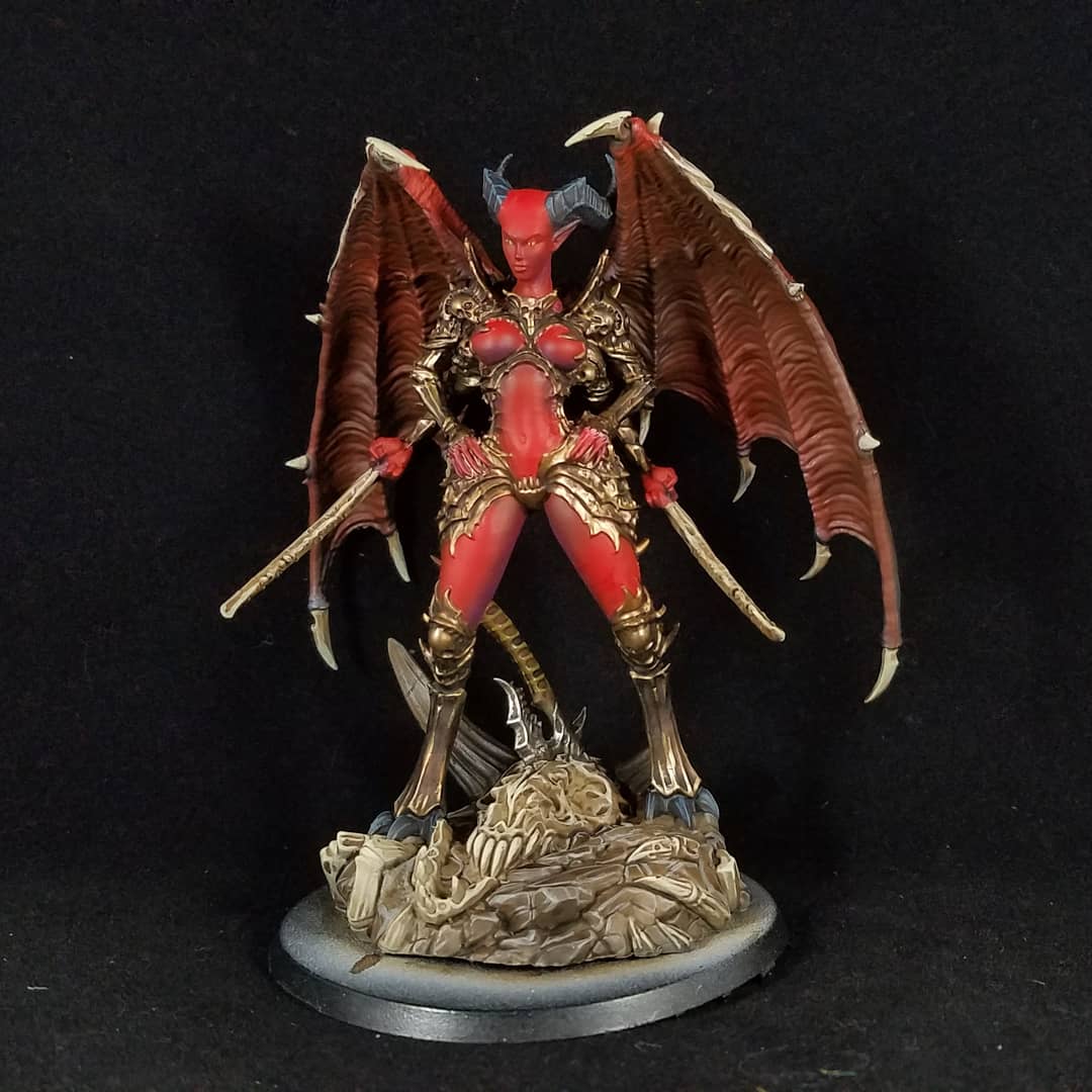 BlightedS's tweet photo. Creature Caster's Lady of Strife painted for a commission. #Creaturecommunity https://t.co/uwKVUvUVC8