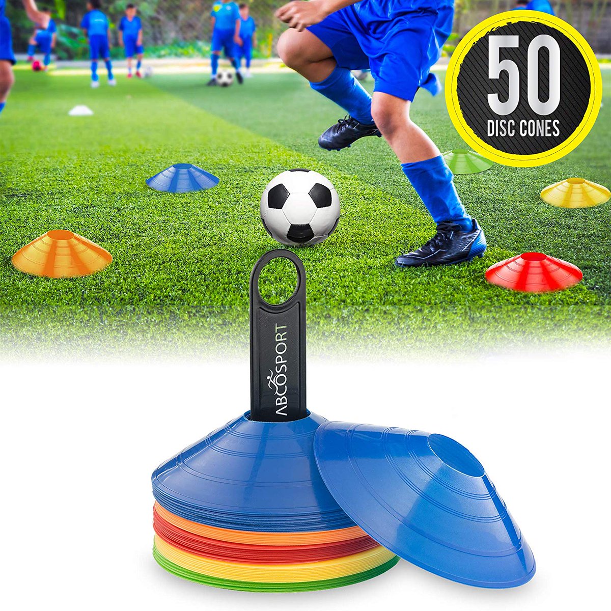 abcotechbrand's tweet photo. Abco Soccer Disc Cones

-Set of 50
-5 Colors
-High Quality Material
-Perfect Marker for All Sports Games

Get it today: https://t.co/YsmTxIM7fD https://t.co/jObAeQ1h5a