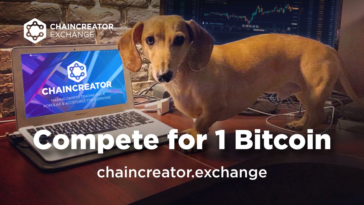 BVBTC's tweet photo. Traders!

Enter the @CHAINCREATOR trading competition!

Prize: 1 BTC! #stackingsats

How to Enter:
Follow @CHAINCREATOR, click link in their bio &amp; sign up for a free account

The exchange account with the most trading volume wins!

Competition starts June 1st &amp; ends July 1st 2019 https://t.co/K4O451CozS