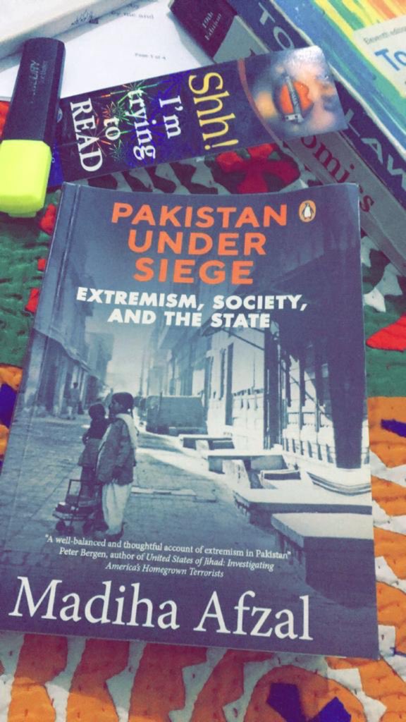 Getting back to consistent reading, and this one is an excellent start! “Pakistan Under Siege: Extremism, Society, and the State” by  @MadihaAfzal Fantastically researched, well written and insightful.