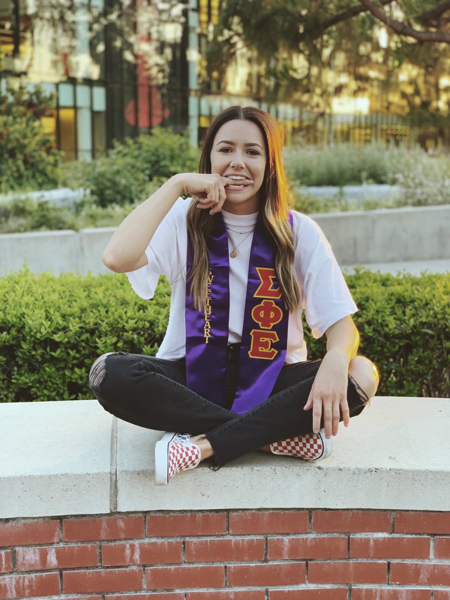 SigEpFresno's tweet photo. We would like to acknowledge and congratulate our beautiful sweetheart, Saige Pacheco, she will be graduating this weekend with a degree in Agriculture Education. We wish her success in the next chapter of her life. 💜♥️💛 #WCW #SaigeFromDogHouse https://t.co/uHvbxYLdpC