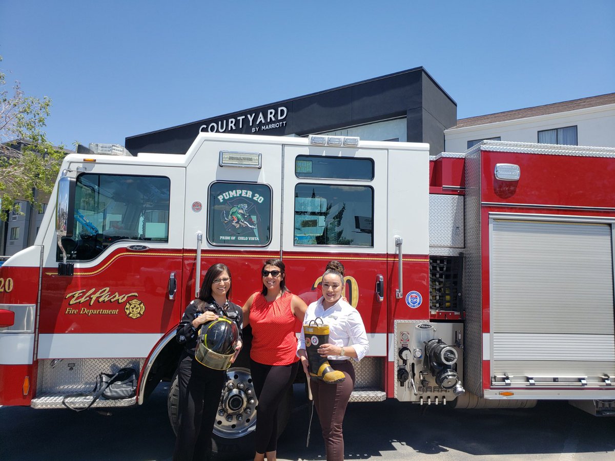 IAFF_L51's tweet image. Thank you to:
Adriana Diaz - Sales Manager
Alma Blake - Front Office Manager
Sarai Hernandez
And the rest of the Courtyard Marriott staff who helped our local Firefighters support MDA! #local51 #mda #filltheboot