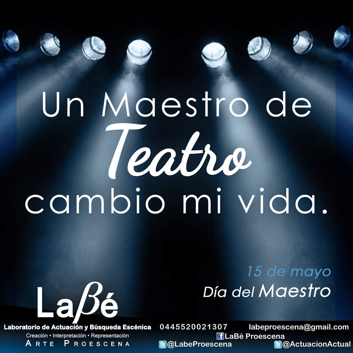 LabeProescena's tweet photo. Gracias a todos lo que con @ActuacionActual  y @culturateatral forman Actores, les desean @LabeProescena  y @TeresinaBueno https://t.co/17UG4maxV0
