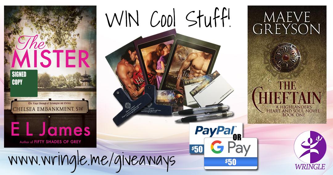 wringleme's tweet photo. Giveaway #3 is this week! #EnterToWin a signed copy of @E_L_James #NewRelease #TheMister, &amp; @maevegreyson is also giving away #swag &amp; a signed copy of #TheChieftain. CLICK HERE >> https://t.co/7z0sPRSAF6 https://t.co/YvCwdC6cdg