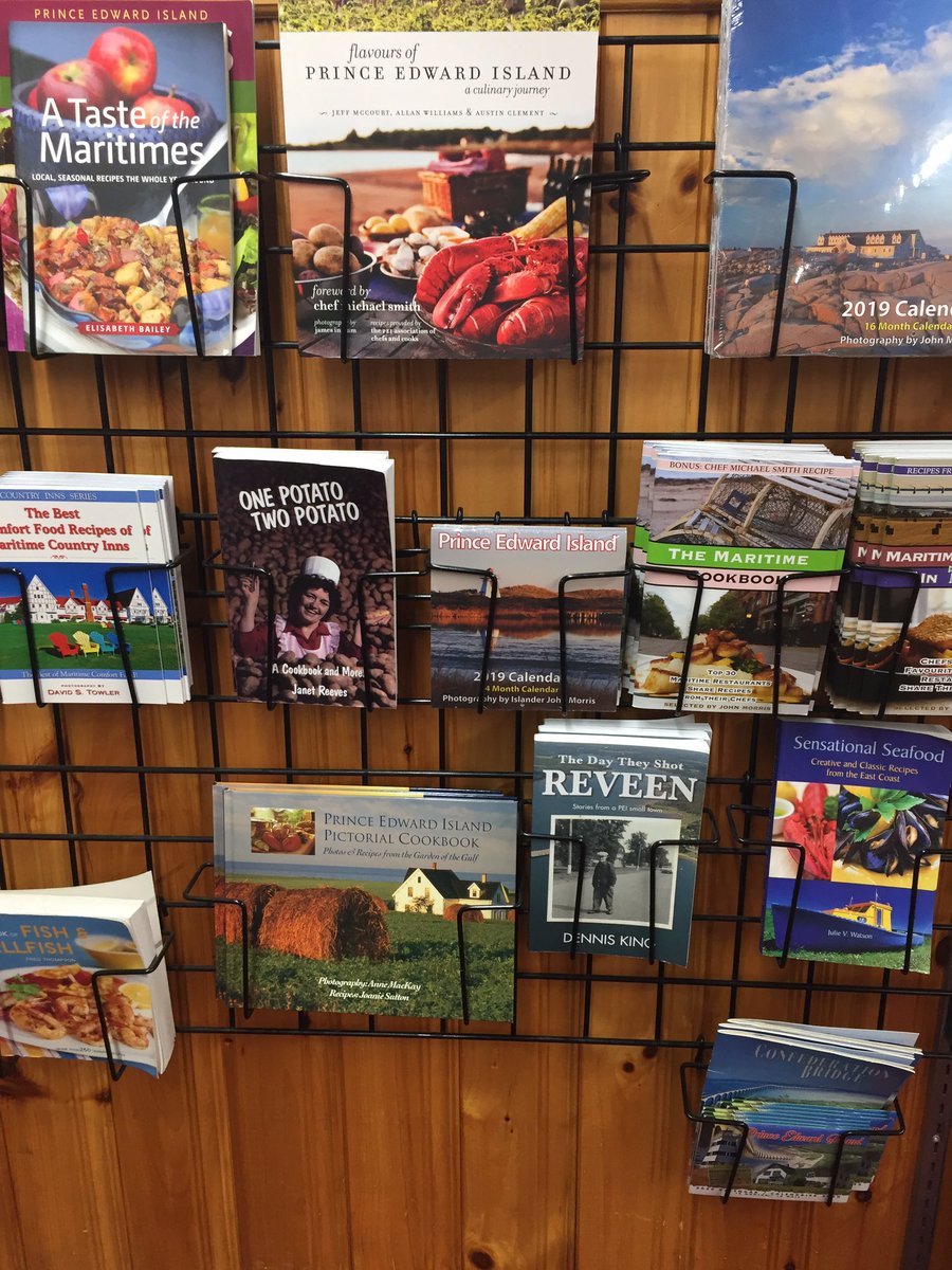 FishrmnsWhrfPEI's tweet photo. We wonder what the next book will bring? A couple of years ago, now Premier Dennis King, signing a couple of books for our Gift Shop! They were flying off the shelf then! Should be near impossible to keep stock this year! #FishermansWharf #WorldFamous #Giftshop #TwoRestaurants https://t.co/3SibpAUS7w