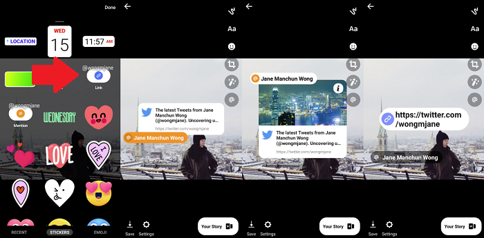 wirtundinge's tweet photo. Facebook's Developing New Link and Mention Stickers for #Facebook Stories https://t.co/GmierLw0Z6 https://t.co/oMbisK5eYk