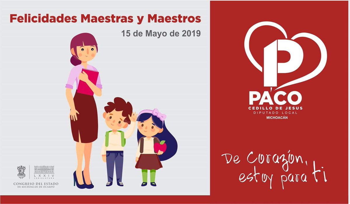 PacoDiputado's tweet photo. Señalaba Martin Luther King que la función de la educación es "enseñarnos a pensar intensamente y críticamente. Inteligencia más carácter. Esa es la meta de la educación". Felicidades a las Maestras y Maestros. 
#PacoCedilloDiputado #EstoyContigo #DeCorazón #MorenaMichoacán https://t.co/MO7yKaBUIA